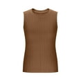 thumbnail image 5 of BXJX Girls Summer Ribbed Knit Tank Tops- Casual Tee Top Sleeveless Solid Color Soft Comfy Vest Shirts for Girls Coffee Size 9-10T, 5 of 8