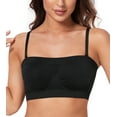 thumbnail image 6 of Exerin Women's Strapless Bra Non Padded Underwire Bandeau Minimizer MultiWay Plus Size Bras(Black,S), 6 of 6