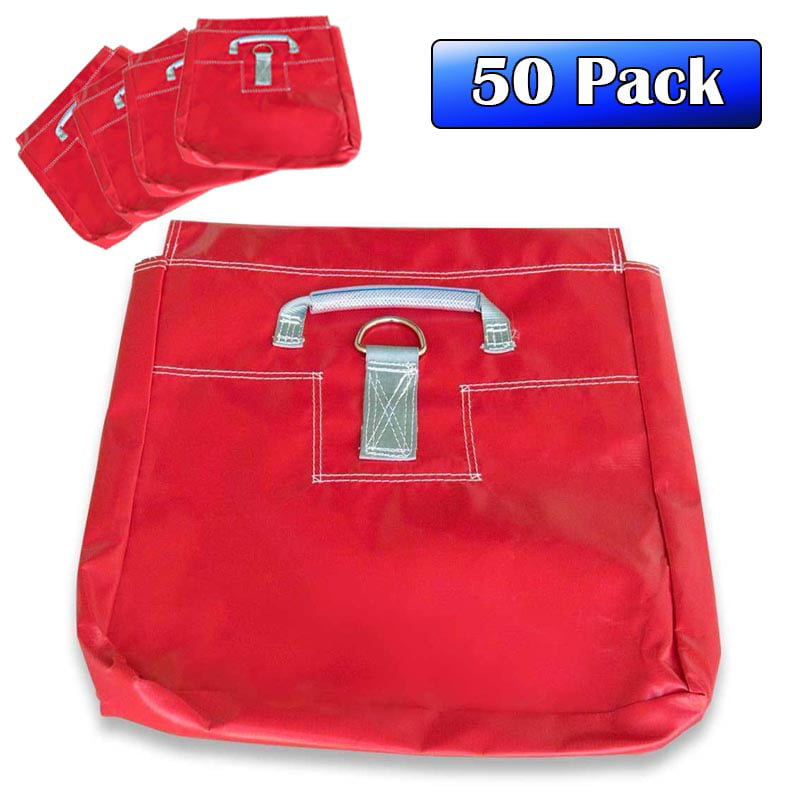 10 Red Sandbag Cover Vinyl Bags Inflatable Bounce House 50 Lb Anchor Weight Load 