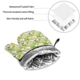 thumbnail image 6 of Pofeuu Gnome and Pineapple Print Oven Mitts and Pot Holders 4 pcs Set,High Heat Resistant 500 Degree Extra Thicken Long Kitchen Cotton Oven Glove for Cooking, 6 of 6