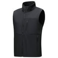 thumbnail image 6 of BiZtdJrK Mens Fleece Lined Outdoor Vest Big and Tall Zip Up Sleeveless Fall Winter Jackets Stand Collar Photograph Travel Vests with Zipper Pockets Black XL, 6 of 10