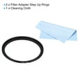 thumbnail image 3 of Uxcell 67mm-72mm Step Up Ring with Cleaning Cloth, 2 Pack Camera Lens Filter Adapter Ring, Black, 3 of 6