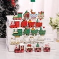 thumbnail image 3 of KEINXS Christmas Train Table Top Decor Christmas Wooden Decoration Indoor Triple Folding Screen Rustic Wood Sign Decor Gingerbread Man Candy for Table Centerpiece Fireplace Holiday, 3 of 3