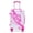 Pink, variant on 20 Inch PC Hardside Carry-On Luggage, Lightweight Spinner Wheel Suitcase with Printed Pattern, Combination Lock, Scratch-Resistant Travel Case for Business & Vacation, Black