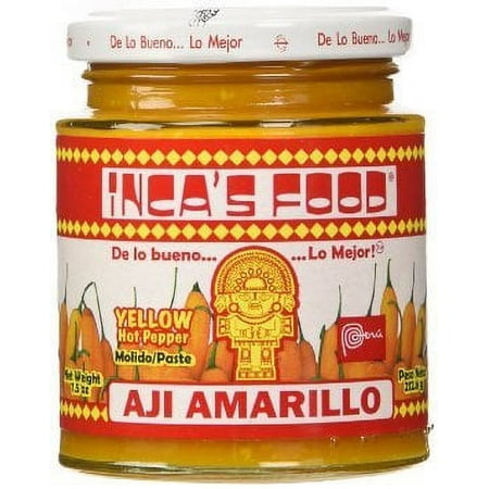 Inca's Food Aji Amarillo Paste - Hot Yellow Pepper Paste, 15.7 Oz Jar - Product of Peru