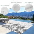 thumbnail image 3 of Outdoor Rug 3x5 ft Grey Tortoise Palm Tree Outdoor Large Area Rug Non Slip Rubber Tropical Plants Front Door Mat RV Rug Camping Carpet Patio Outdoor Rugs for Backyard Balcony Deck Porch Indoor, 3 of 9