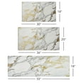 SoHome Cozy Living Modern Marble AntiFatigue Kitchen Mat, Gold/White