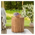 thumbnail image 7 of Exlonjet 15" Outdoor Side Table for Patio, Concrete Side Table Tree Stump Side Table, Garden Stool Side Table, Patio Side Table, Outdoor Accent Table, Light Brown Outdoor End Table Stump Coffee Table, 7 of 7