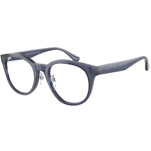Eyeglasses Emporio Armani EA 3207 F Asian fit 5072 Shiny Transparent Blue