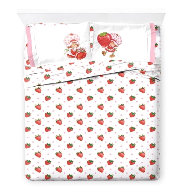 Juego de sábanas Jay Franco Strawberry Shortcake Queen, 4 piezas