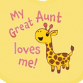 thumbnail image 4 of Inktastic My Great Aunt Loves Me Cute Giraffe Boys or Girls Baby Bib, 4 of 4