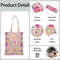 thumbnail image 3 of Spring Floral Reusable Tote Bag - Eco-Friendly & Spacious Foldable Grocery Bag, 3 of 6