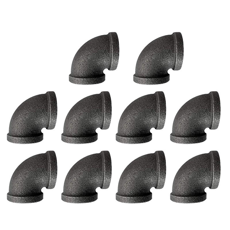 Pack of 10 Elbow 45 Degree Black Steel Pipe Fitting - 3/4