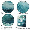 thumbnail image 3 of Designart "Expressive Teal Waves Of The Ocean" Coastal Waves Floater Framed Canvas Prints, 3 of 5