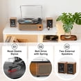 thumbnail image 2 of Tocadiscos vintage con tocadiscos WOCKODER con altavoces, 2 of 8