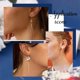 thumbnail image 5 of 1 caja de 12 piezas de 3 estilos de aretes chapados en oro real de 18 quilates, accesorios de cadena de borla de latón, cadenas de aretes, cadena larga, borla, dije grande, 5 of 9