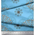 thumbnail image 2 of Soimoi Rayon Fabric Leaves & Sacred Geometry Geometric Print Fabric by Yard 56 Inch Wide, 2 of 3