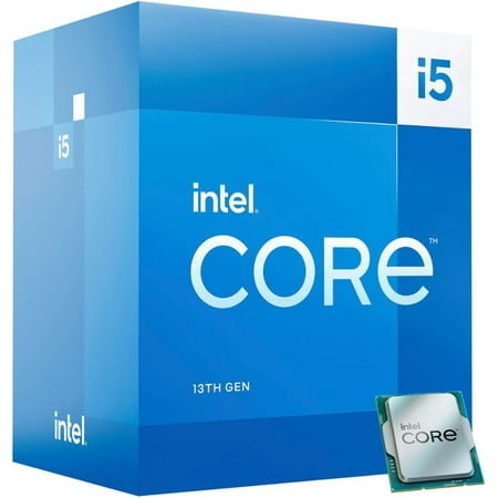 Intel - Core i5-13500 13th Gen 14 cores 6 P-cores + 8 E-cores, 24MB Cache, 2.5 to 4.8 GHz Desktop Processor - Grey/Black/Gold