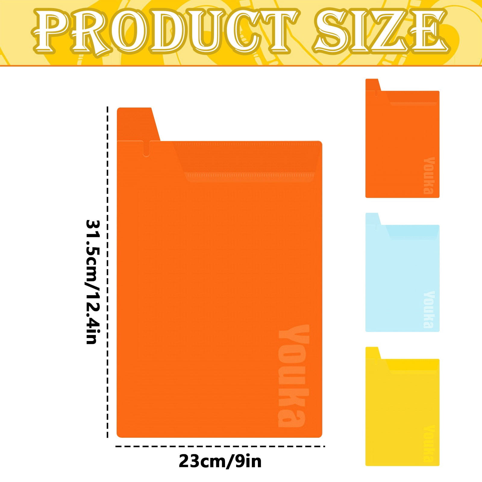 10 Pack A4 File Folders Cut Tab Plastic Filing Folders for Office School Business Organization