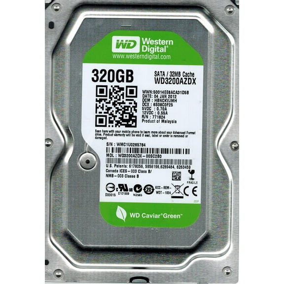 Western Digital WD3200AZDX-00SC2B0 320GB DCM: HBNCKVJMH