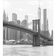 thumbnail image 3 of Landscape Duvet Cover Set, Photo of Brooklyn Bridge over East River and Tall Buildings Skylines at the Back, Decorative 3 Piece Bedding Set with 2 Pillow Shams, King Size, Grey White, by Ambesonne, 3 of 3