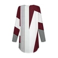 thumbnail image 4 of FAIWAD FAIWAD Women's Spring Tunic Tops Long Sleeve Round Neck Geometric Print Lightweight Tops, 4 of 5