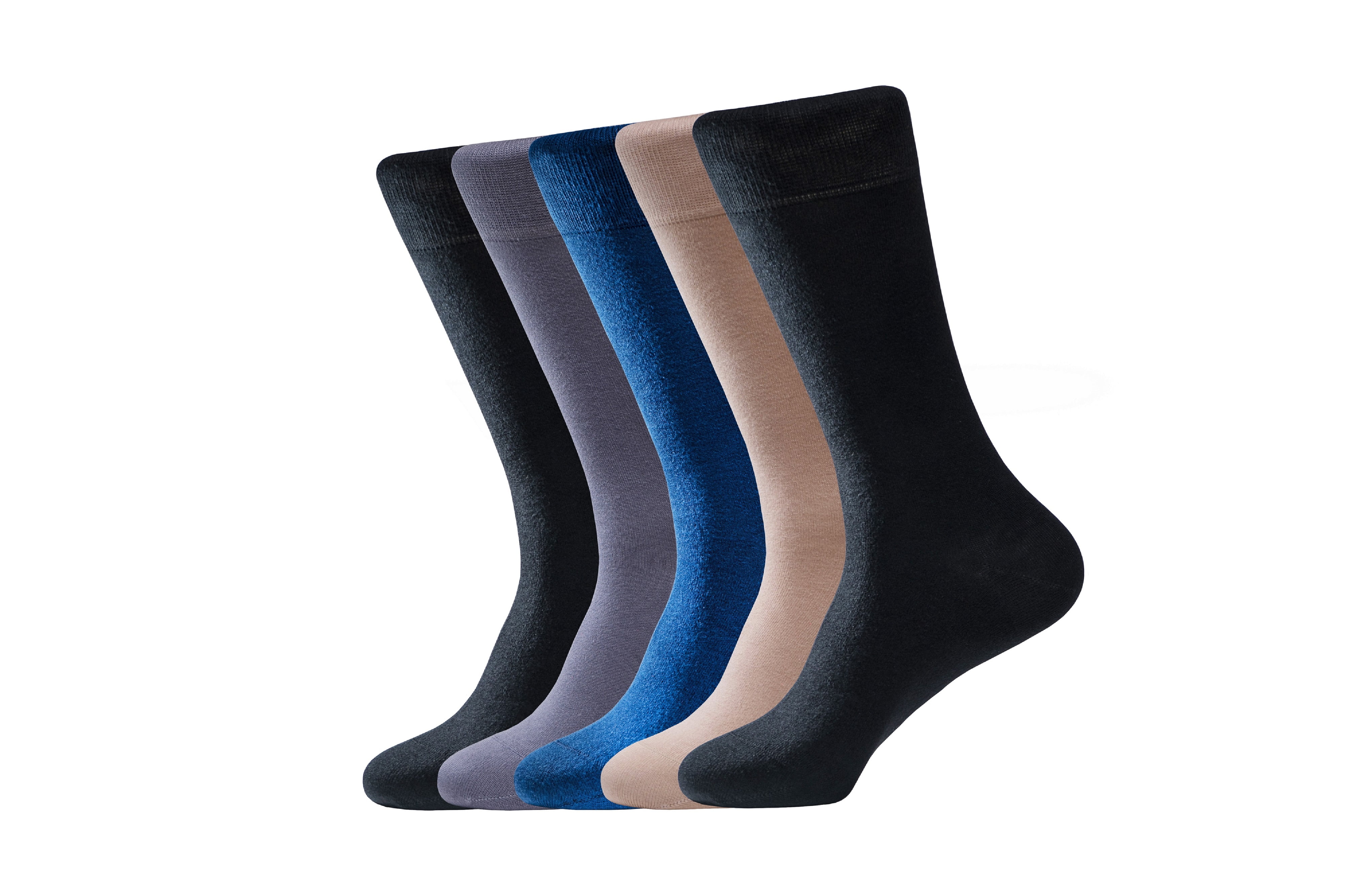 Bamboo Men's Dress Socks Antibacterial Odor Free Ultra Soft Montana Mixed 3-Pack