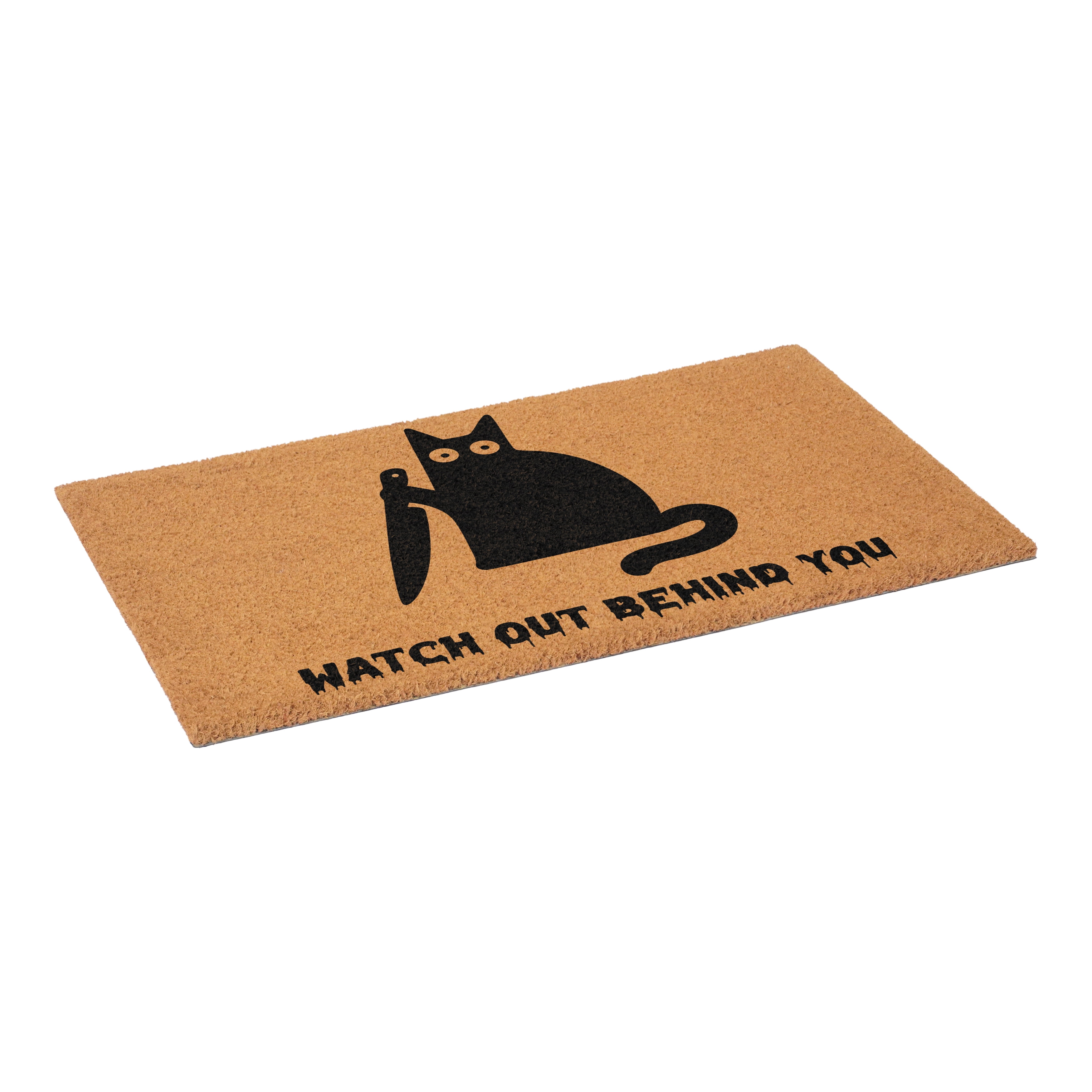 Watch Out Cat Doormat, 17" x 29"