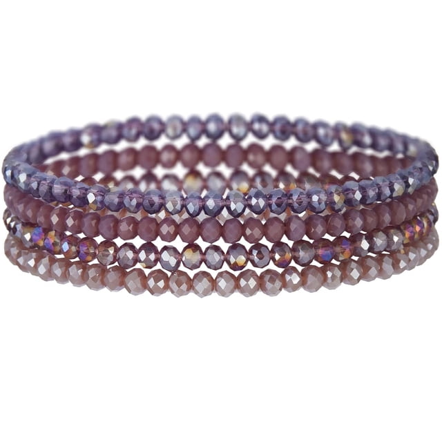 Pulsera de piedras multicapa con cuentas de cristal para mujer, joyería de moda bohemia