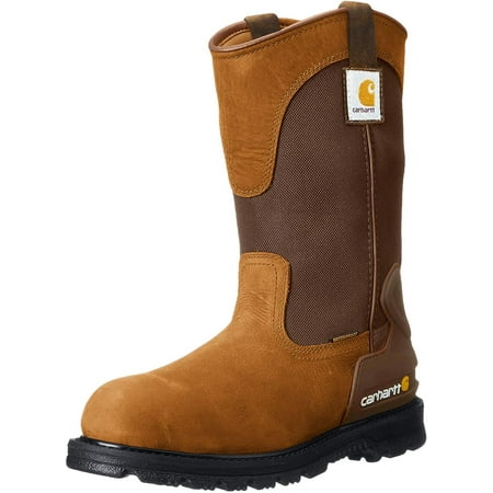 

11 Wellington Waterproof Soft Toe Pull-On Leather Work Boot CMP1100 Bison Brown Oil Tan - 8
