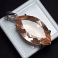 thumbnail image 2 of 80.0Ct Marquise Padparadscha Sapphire 925 Sterling Silver Pendant CERTIFIED Gems, 2 of 6