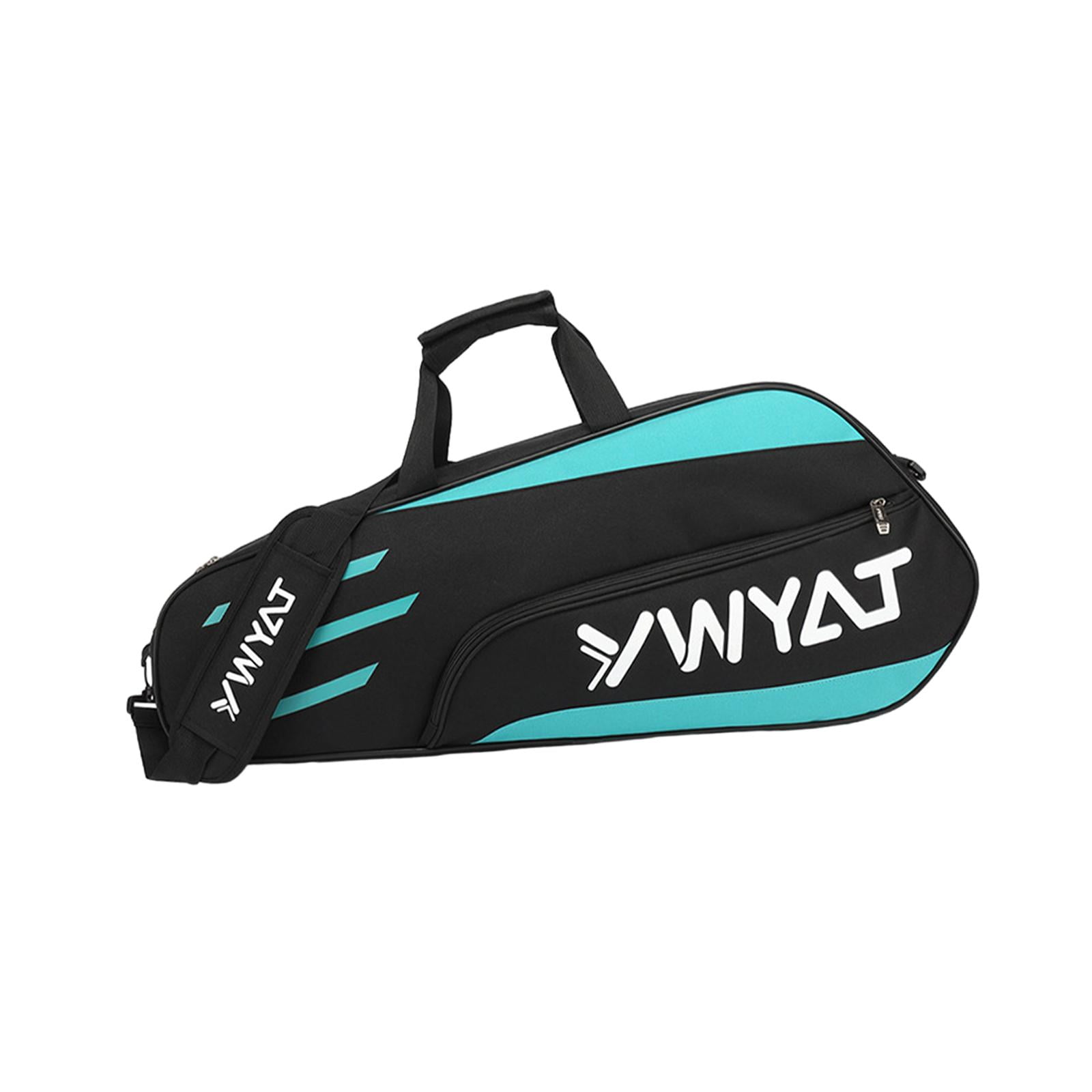 funtasica Badminton Racquet Bag Tennis Bag Outdoor Sports Gym Bag Large Capacity Racket Carry Bag Tennis Tote for Badminton Enthusiasts Black Blue