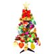 thumbnail image 1 of Árbol de Navidad de 24 con piña, pequeño adorno de cinta de Papá Noel, árbol nacional con cadena de luces, 1 of 8