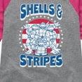 thumbnail image 3 of Teenage Mutant Ninja Turtles - Shells And Stripes - Toddler & Youth Girls Raglan Tee, 3 of 4