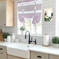 thumbnail image 5 of Farm Fruits Balloon Curtains 63 Inch Length for Living Room/Bedroom, Watermelon Lemons Peach Pink Grey Striped Rod Pocket Privacy Door Curtains Decorative Tie Up Shade for Window 52"x63", 5 of 8