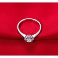 thumbnail image 6 of HeartsAndYou 1.9ct Round Cut Moissanite Floral Halo Engagement Ring for Women 18k White Gold over Silver, 6 of 9