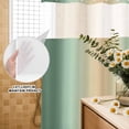 thumbnail image 3 of No Hook Shower Curtain, Sage Green Ombre Shower Curtains for Bathroom with See Through Top Window, Modern Yellow Gradient Farmhouse Art Waterproof & Washable Bath Curtain 66"x72", 3 of 9