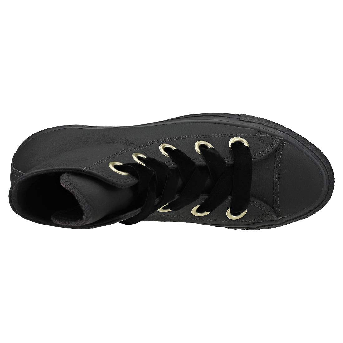 black converse with gold eyelets