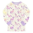 thumbnail image 6 of JUMEYU Cute Pajamas for Girls Kids Baby Boys Girls Pajama Set Kids Cute Toddler Snug fit Pattern Design Pjs Cotton Sleepwear 5T 6T (Light Purple,5-6 Years), 6 of 7