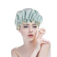 thumbnail image 3 of Shisuyan Round Shower Cap Light Green 1Pack 7.1x6.3x2.4In, 3 of 8