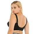 thumbnail image 2 of Women‘s Full Figure Plus Size Wirefree Support Sleep Bra Black, 2 of 5