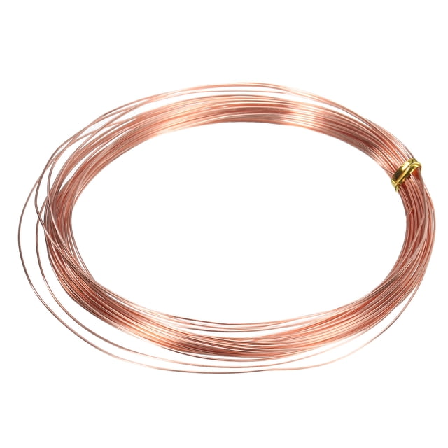 99.99% 23 Gauge 0.6mm Alambre de Cobre Puro 10m/33 pies Alambre de Manualidades Suave para Fabricación de Joyas, Suministros de Manualidades DIY, Cobre