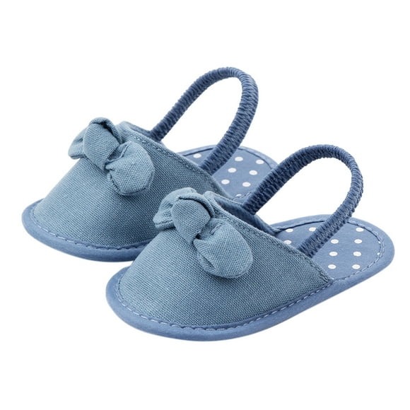 nsendm Unisex Baby Sandal Infant Unisex Toddler Water Sandals Infant Boys Girls Shoes First Walkers Shoes Summer Toddler Bowknot Flat Sandals Kids Natives Blue 5