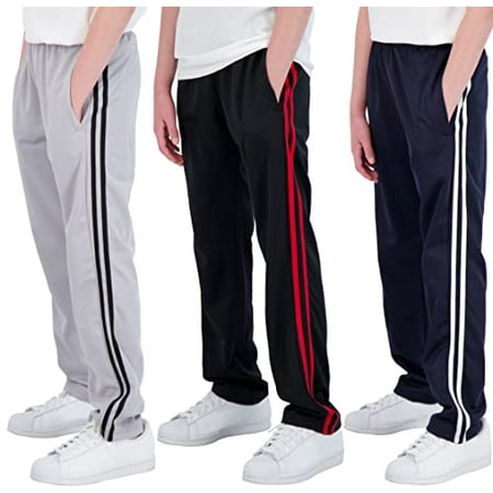 3 Pack Boys Girls Youth Active Teen Mesh Sweatpants Joggers Running  Basketball School Track Pants Athletic Workout Gym Apparel Training Tapered  Slim Fit Tiro Soccer Casual Pockets- Set 7,L(14-16) 