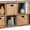 Greige, variant on 6-Cube Storage Organizer, 11in Shelf Opening, Bookcase, Display Shelf, Customizable w/ 3 Removable Back Panels – Walnut