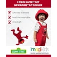 thumbnail image 3 of Conjunto de atuendo: mono corto con diseño de Elmo de Sesame Street, 12 m, 3 of 6
