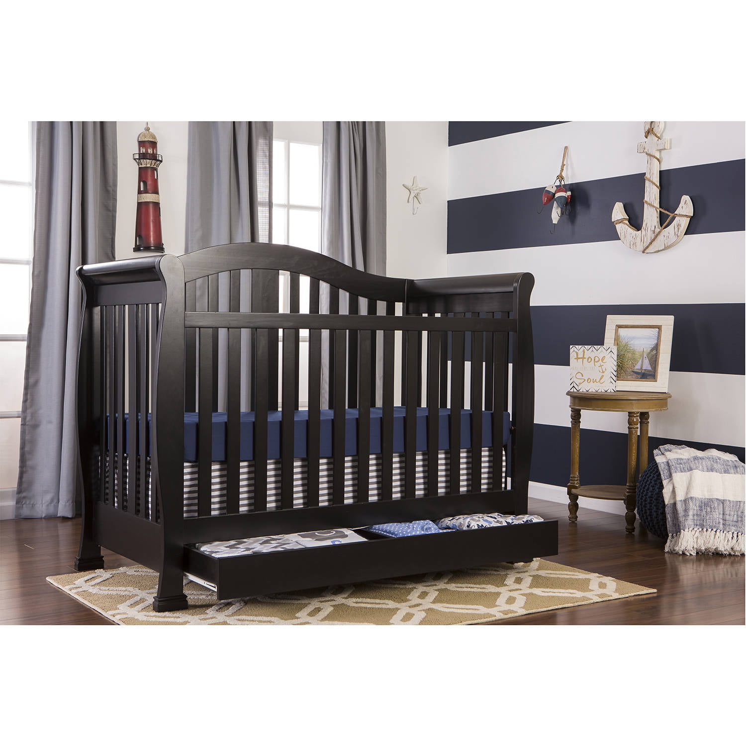 5in1 Convertible Crib with Storage Drawer Toddler Daybed