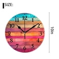 thumbnail image 2 of 10 Inch Wall Clock Battery Operated Silent Clock Decorative for Office, Kitchen, Outdoor, Living RoomVintage Colorful Wood Exquisite, 2 of 4