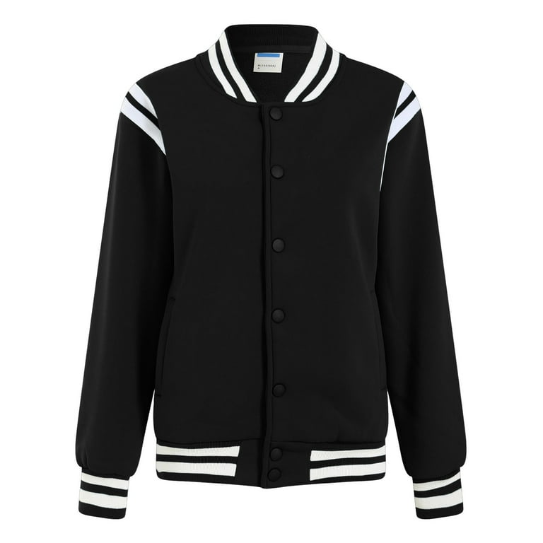 GEWSEY Womens Varsity Jacket Highschool Bomber Style Baseball