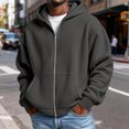 thumbnail image 2 of Telankuip Waffle Knit Hoodies for Men Full Zip Long Sleeve Hooded Sweatshirt Jackets Oversized Solid Color Raglan Sleeved Loose Lightweight Cozy Soft Casual Athletic Outerwear 2-Black XXXXL, 2 of 7